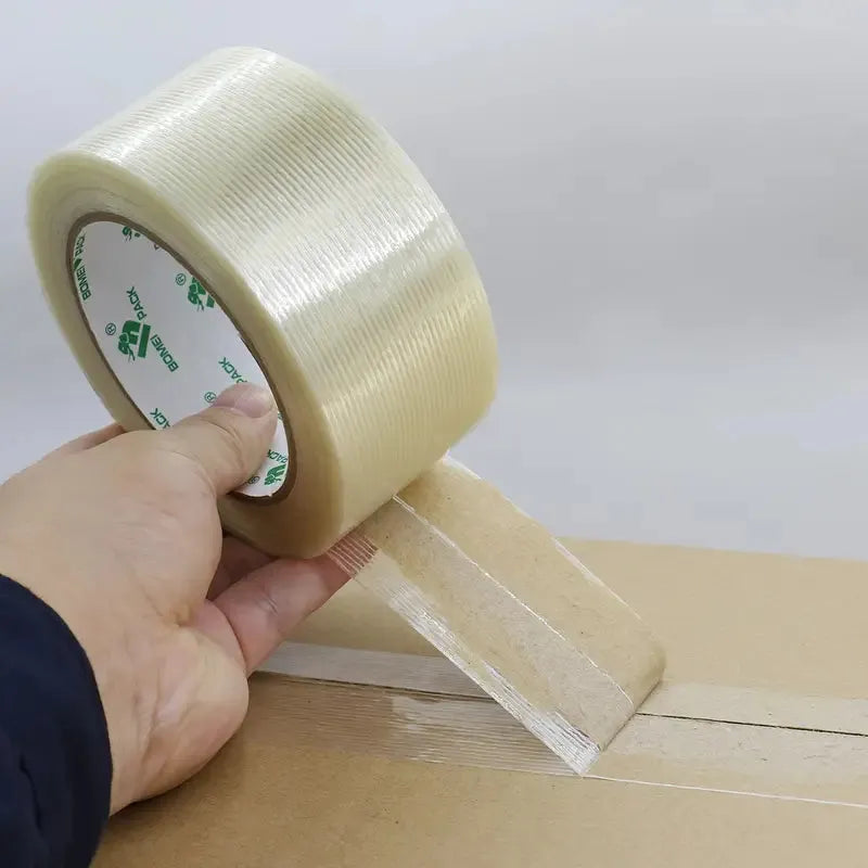 Ruban emballage très résistant, Ruban de cerclage renforcé de Fibre de Verre 45mmx25m BOSS TAPE - SQES