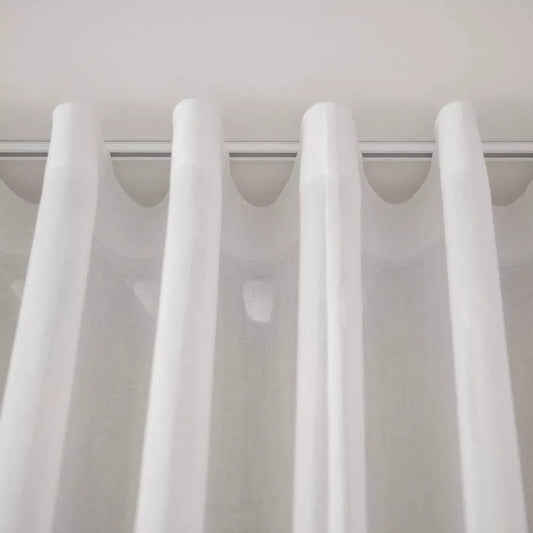 Store a vague - Tringle support rideau wave - Aluminium blanc avec accessoires - SQES