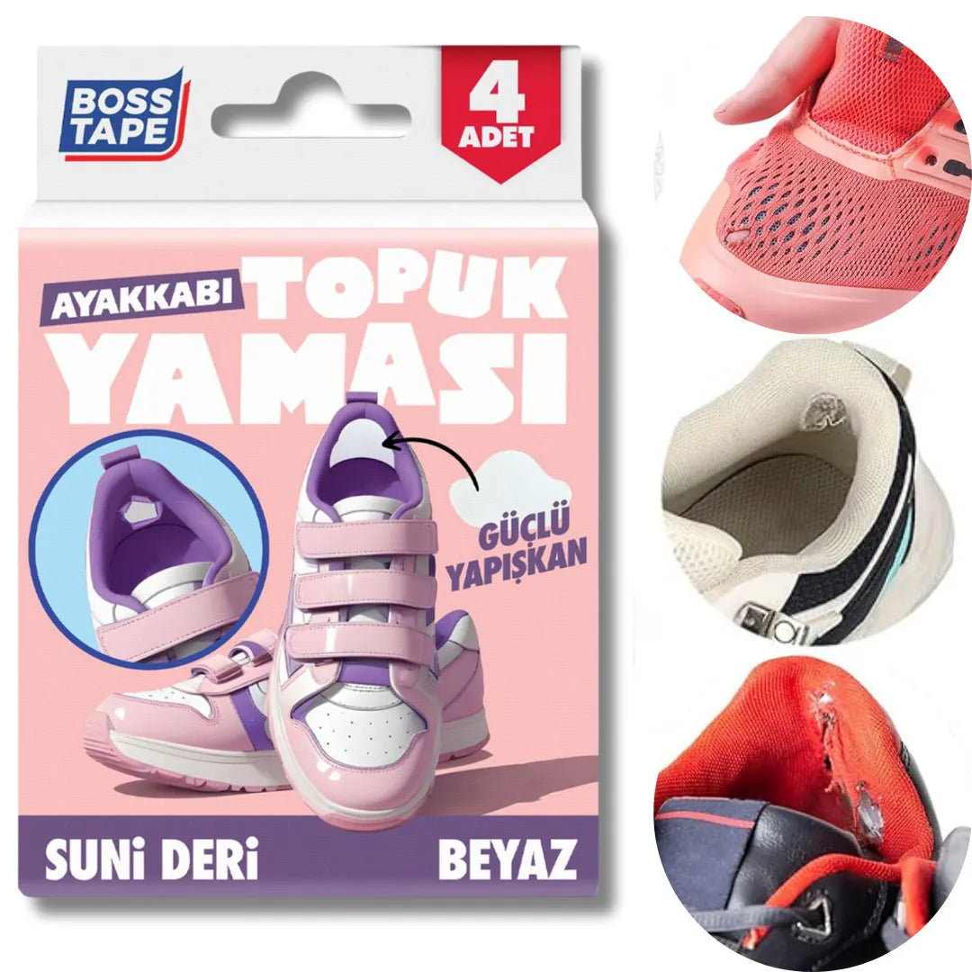 BOSS TAPE Patch BLANC de réparation de talon de chaussures (4pcs) - SQES