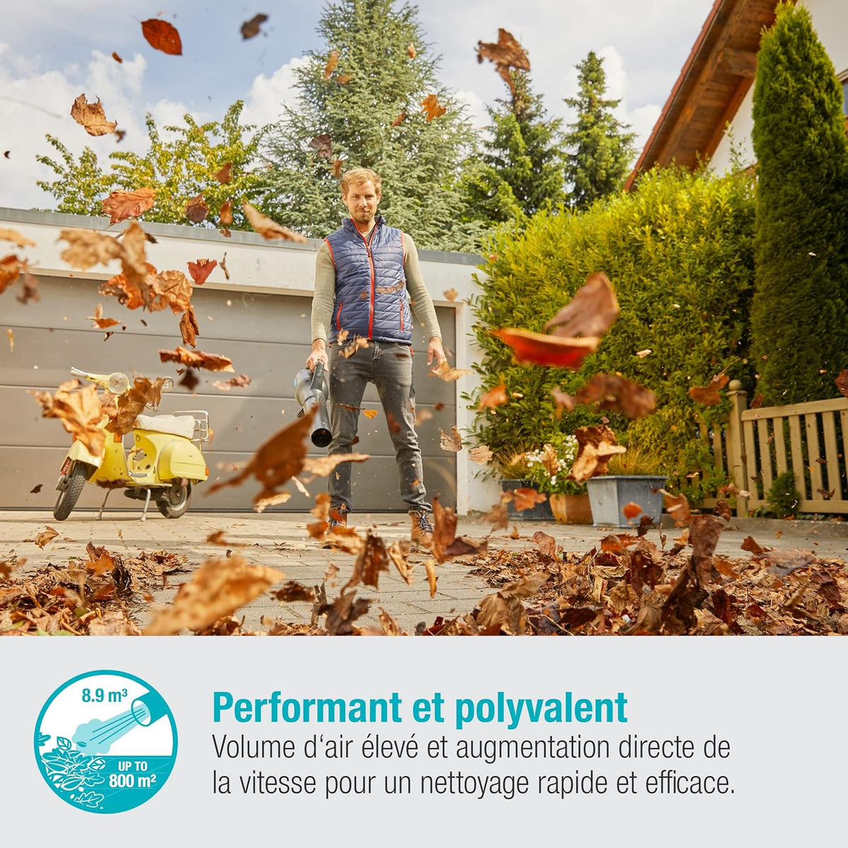 Souffleur à Batterie PowerJet 18V P4A Solo GARDENA — Réf. 14890-55