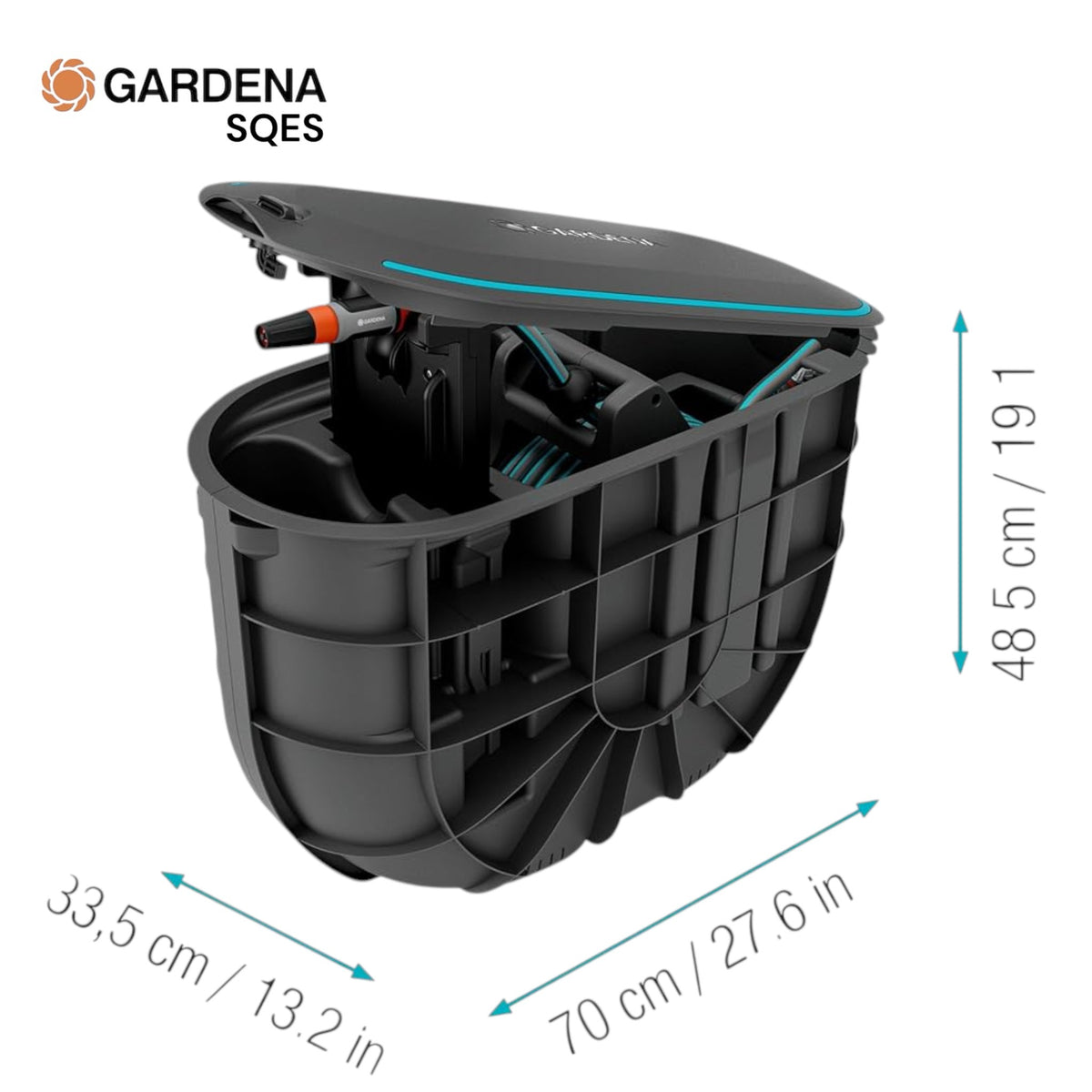 Dévidoir Automatique Enterré RollUp M 20m GARDENA — Réf. 18650-20