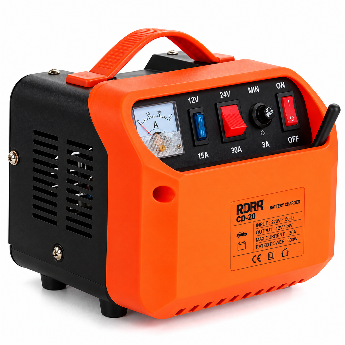 Chargeur de batterie DS 4303OUE10P, alimentation 220 V, charge 6/12 V 5/9 A, courant maximal 10 A et puissance absorbée 250 W pour batteries compatibles | SQES Tunisie