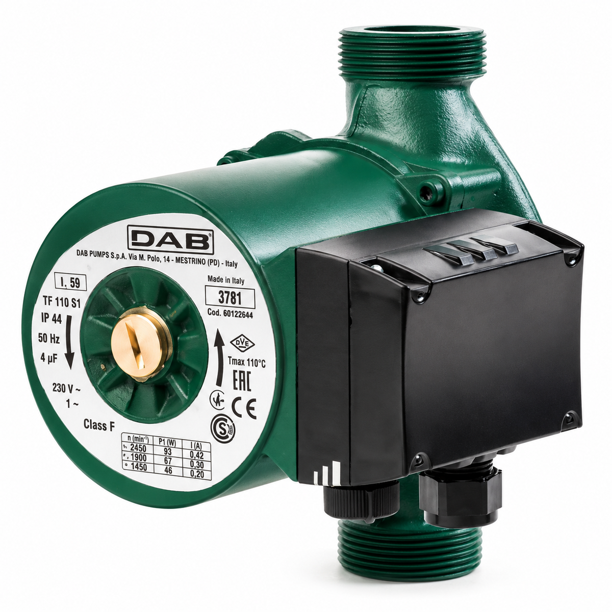 Circulateur DAB A 80/180 M 230 V entraxe 180 mm raccord 1½ pouce | SQES Tunisie