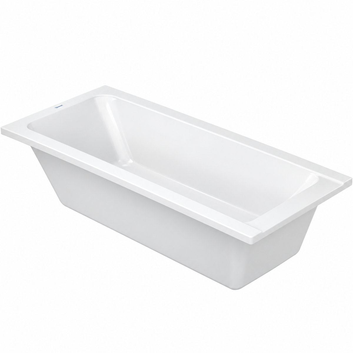 Baignoire à encastrer DURAVIT D-Code blanc brillant 170 × 75 cm en acrylique, vidage côté pieds