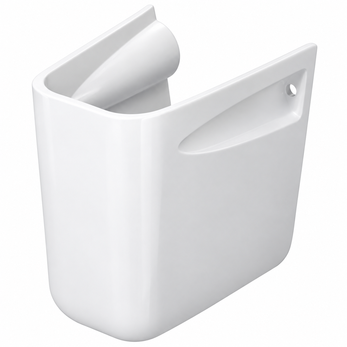 Cache-siphon mural DURAVIT D-Code blanc brillant en céramique sanitaire pour lavabo compatible