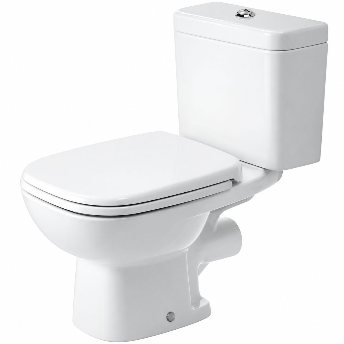 Cuvette WC sur pied DURAVIT D-Code blanche 65 cm, pour réservoir apparent, sortie arrière horizontale