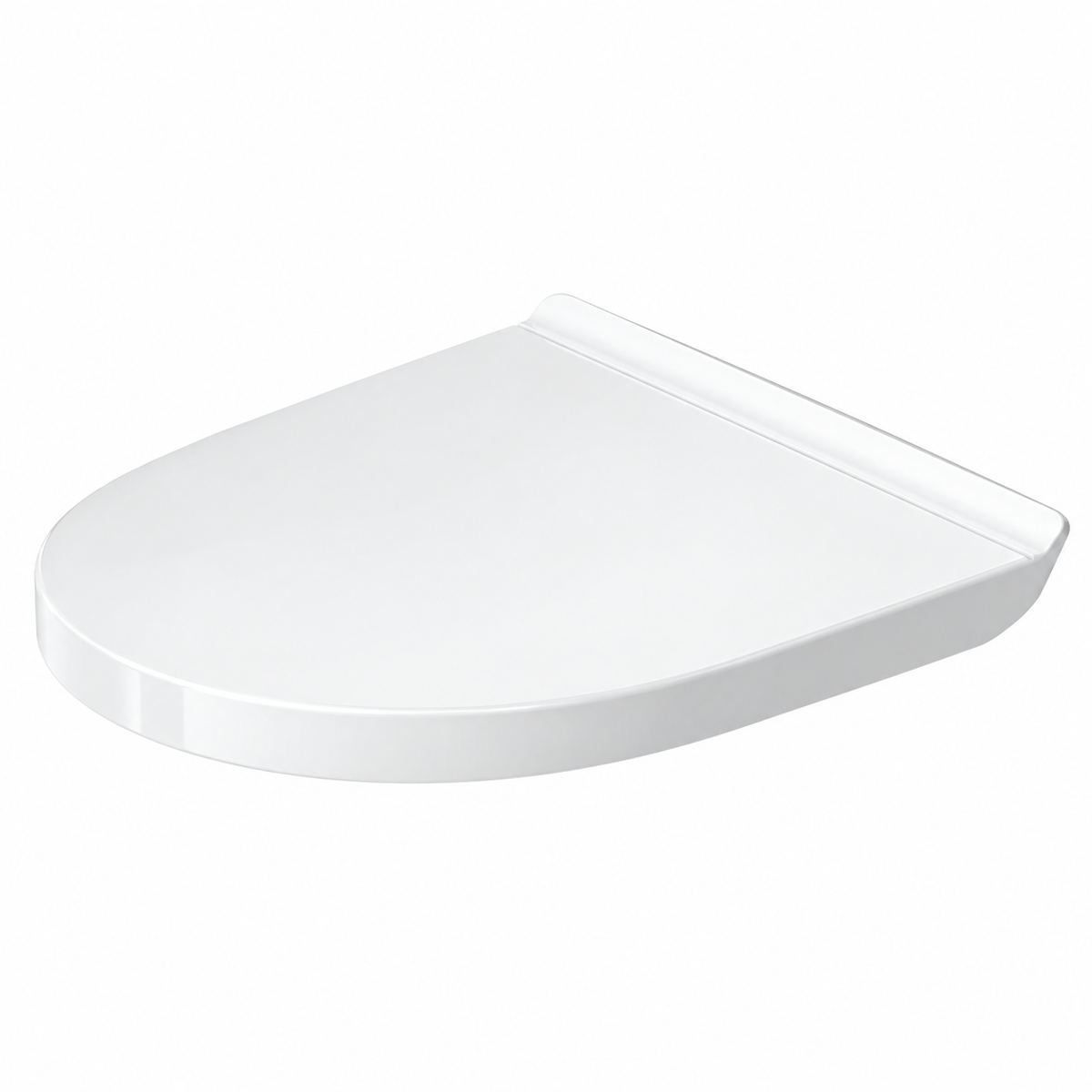 Abattant WC DURAVIT No. 1 blanc brillant, compact, fermeture amortie SoftClose et charnières inox