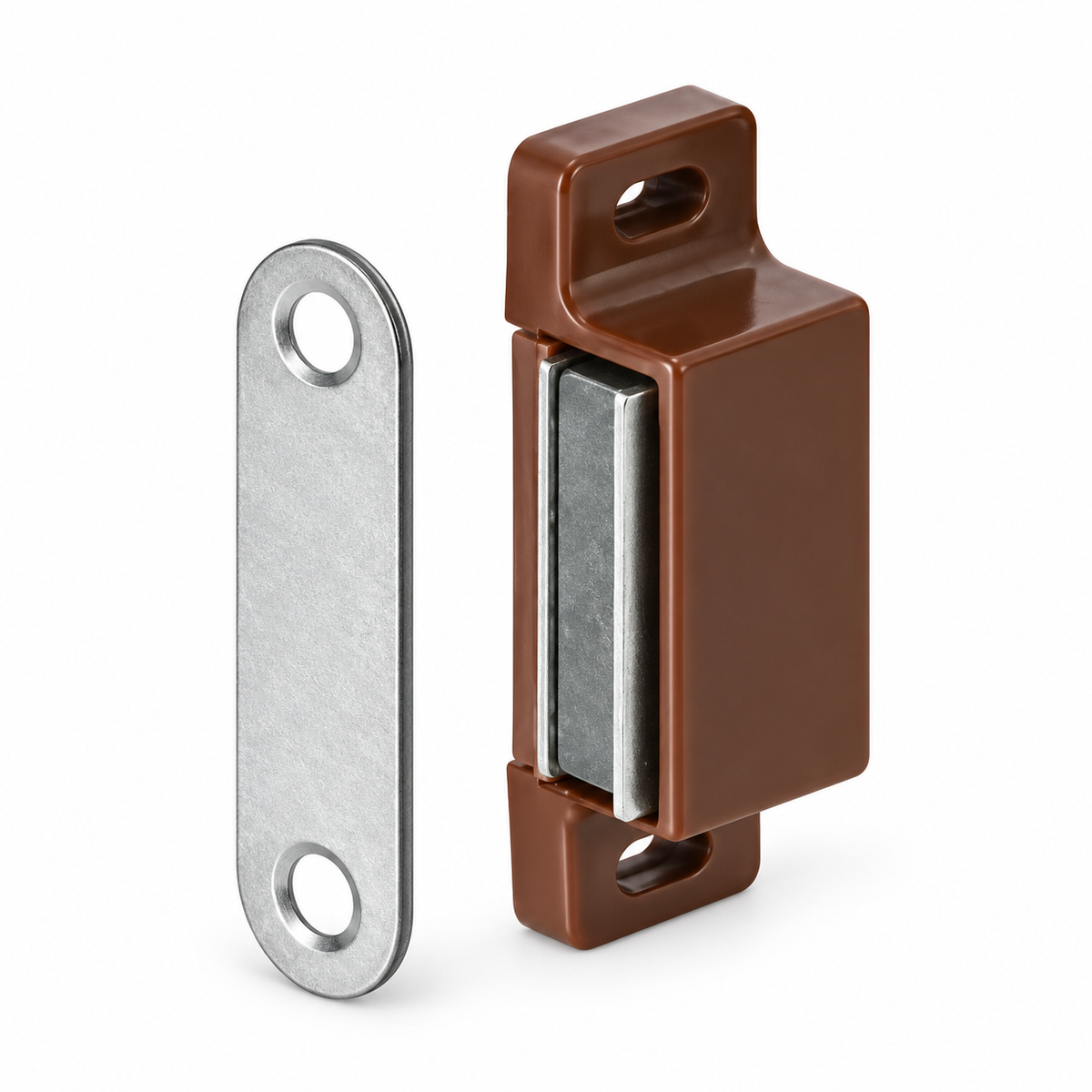 Loqueteau magnétique marron 12 kg pour fermeture de porte de meuble