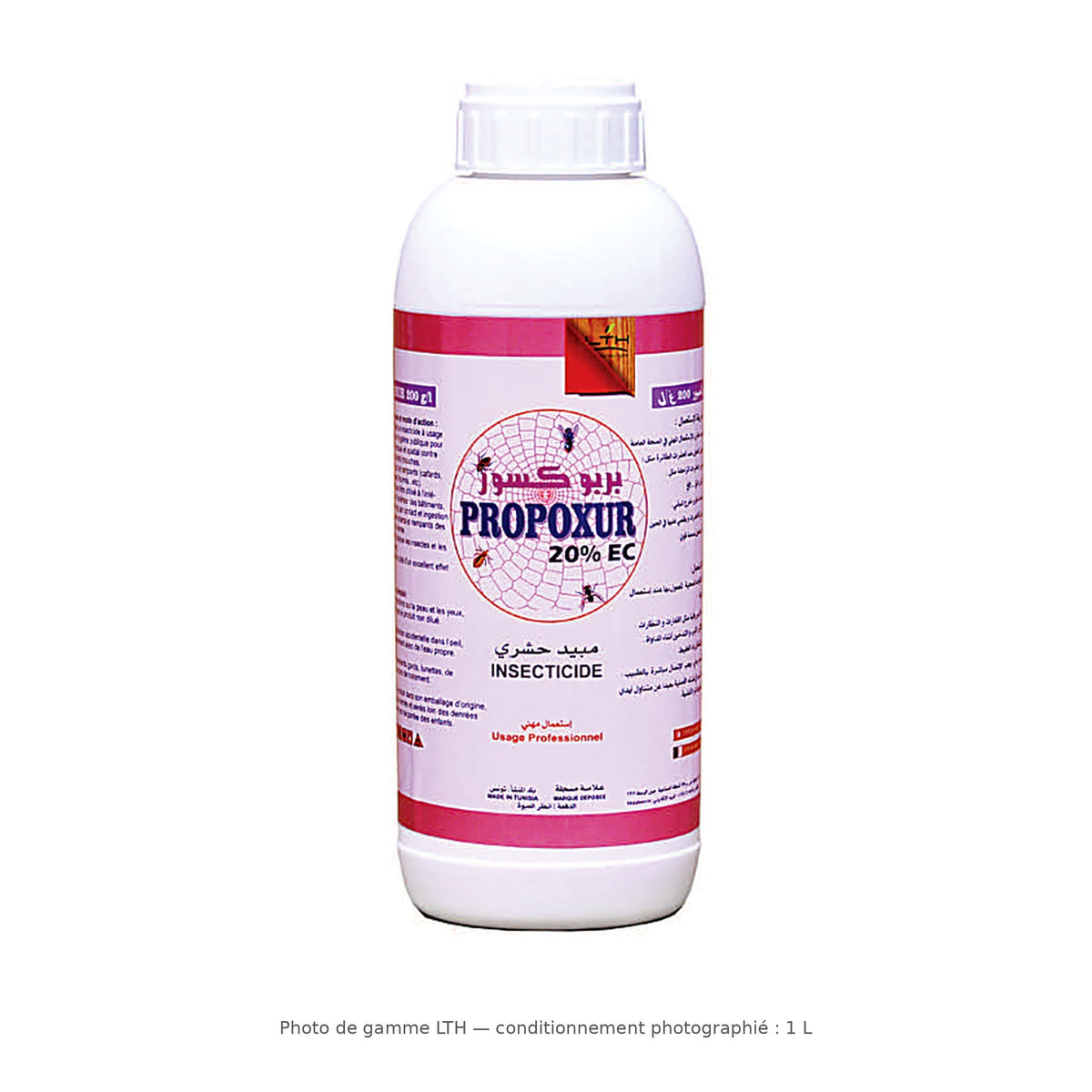 PROPOXUR EC LTH — photo de gamme issue du catalogue fabricant, format réellement photographié 1 L, différent du conditionnement vendu sur cette fiche — SQES Tunisie