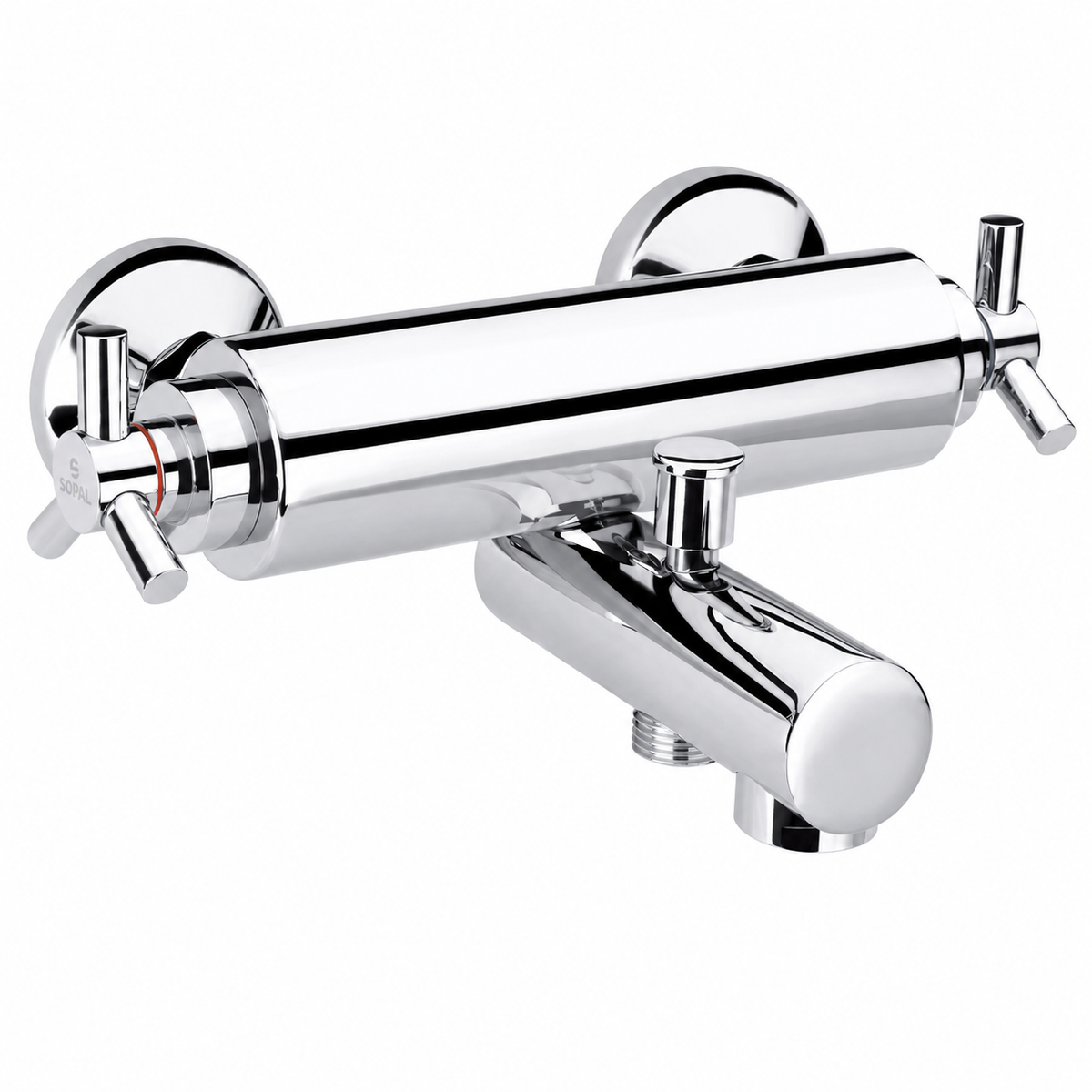 Mélangeur Bain/Douche SOPAL Série Monastir 04B0A04 — Laiton Tête Céramique 70 000 Cycles Inverseur Auto Chromé NF EN ISO 1456 | SQES Tunisie