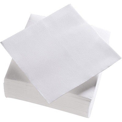 80 Serviettes blanches en papier - Petits et individuels - 14 x 14 cm Pliés - Serviettes de table - SQES
