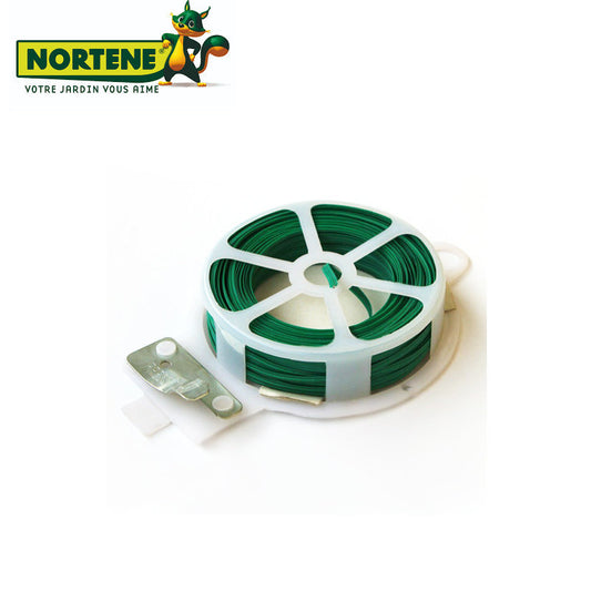BOBINE DE FIL FER PLASTIFIE 25M VERT - SQES