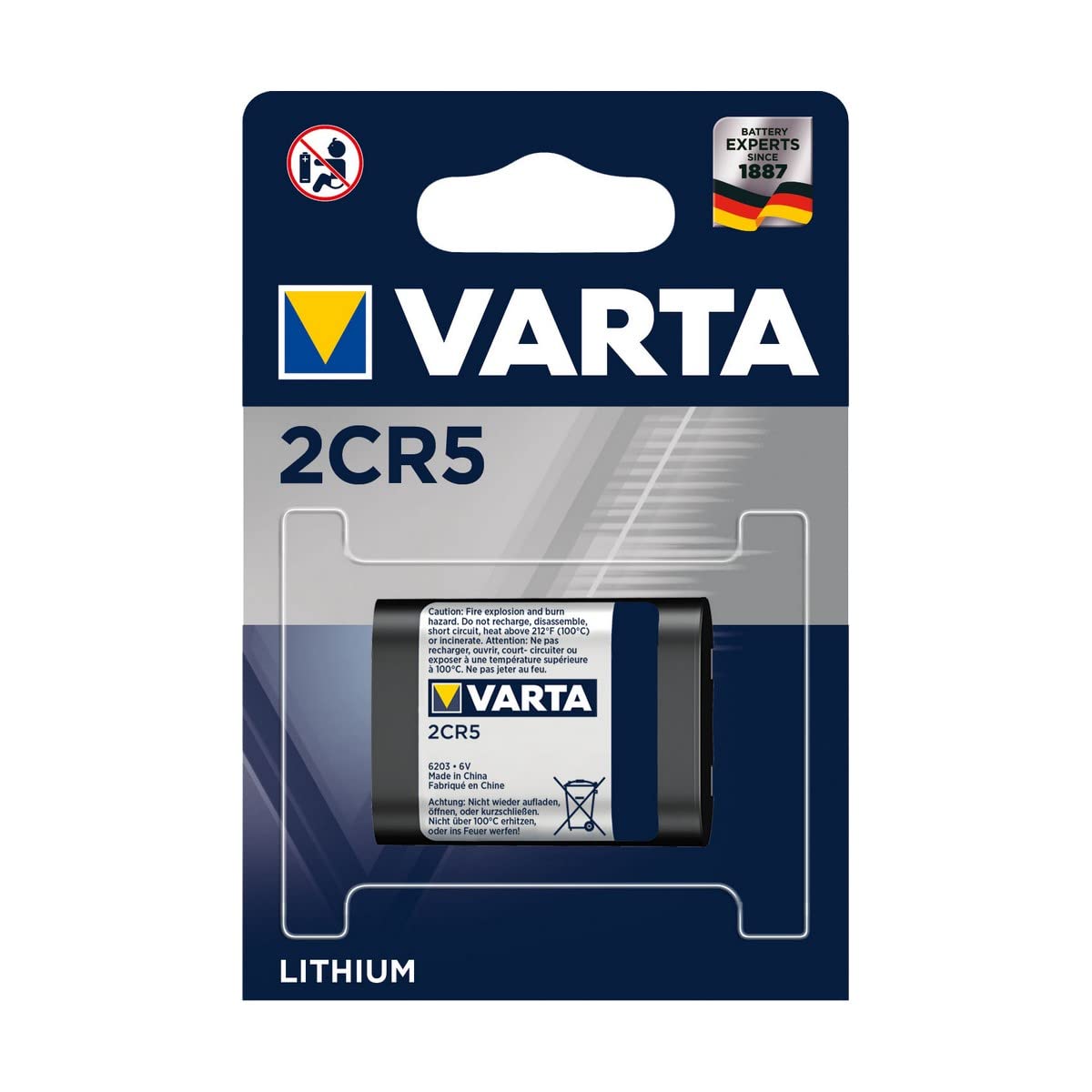 VARTA Pile Lithium 2CR5 BP1 6V - Professional Electronics