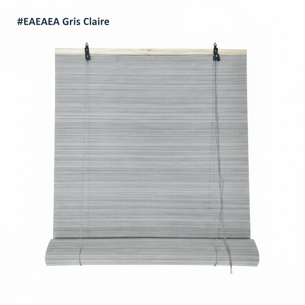 Rideau Roulant PVC Gris Clair 120cm x 1,80m