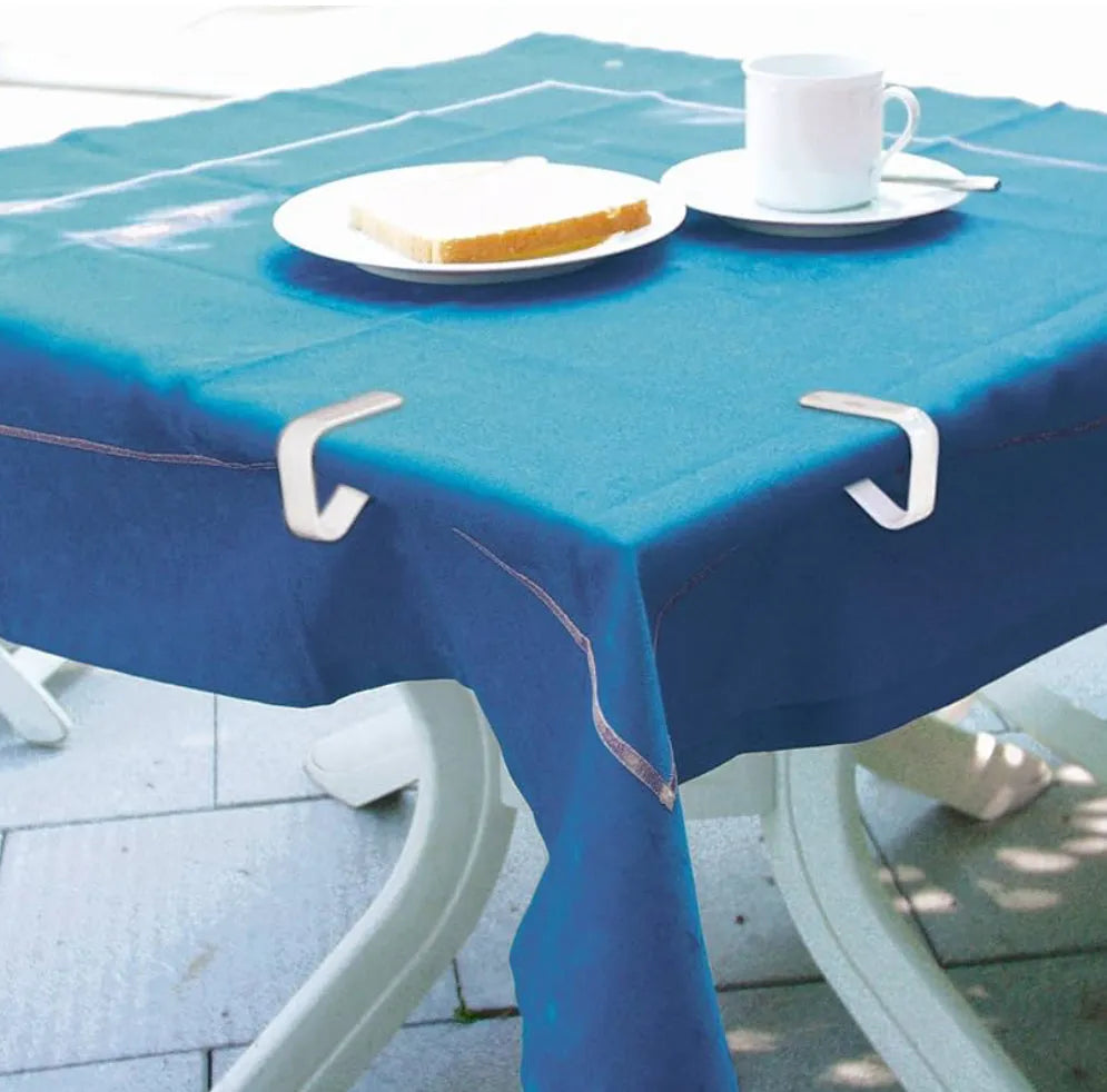 Pince pour nappe de table en plastique - Serre nappes blanc - SQES