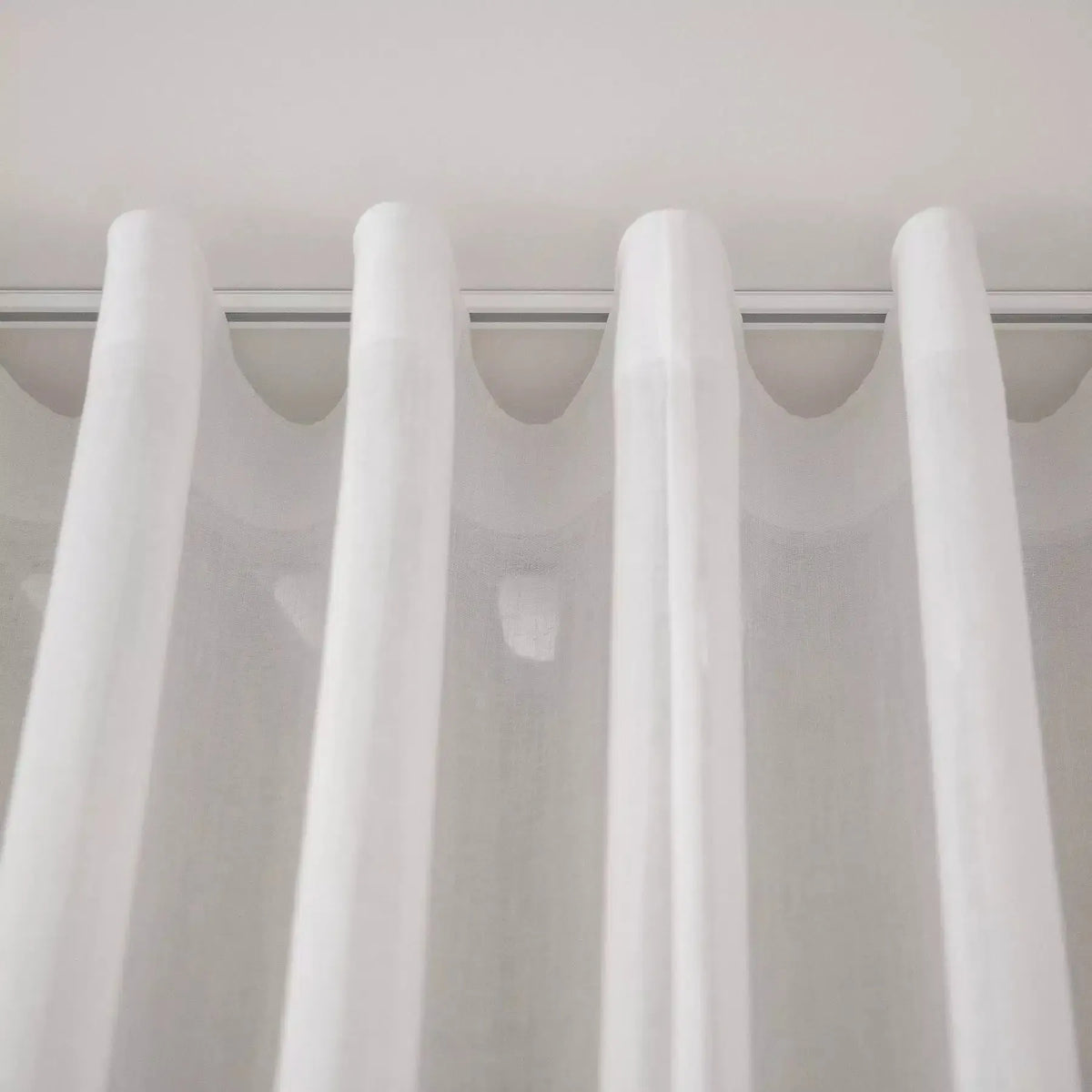 Store a vague - Tringle support rideau wave - Aluminium blanc avec accessoires - SQES
