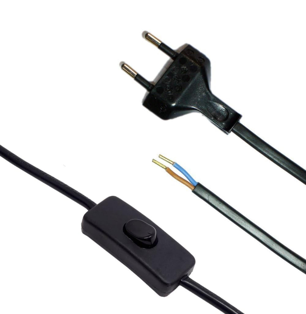 Câble d’alimentation pour veilleuse avec interrupteur long 1,5m noir - SQES