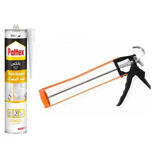 Silicone universel Transparent avec Pistolet ACEM - 280 ml - SQES