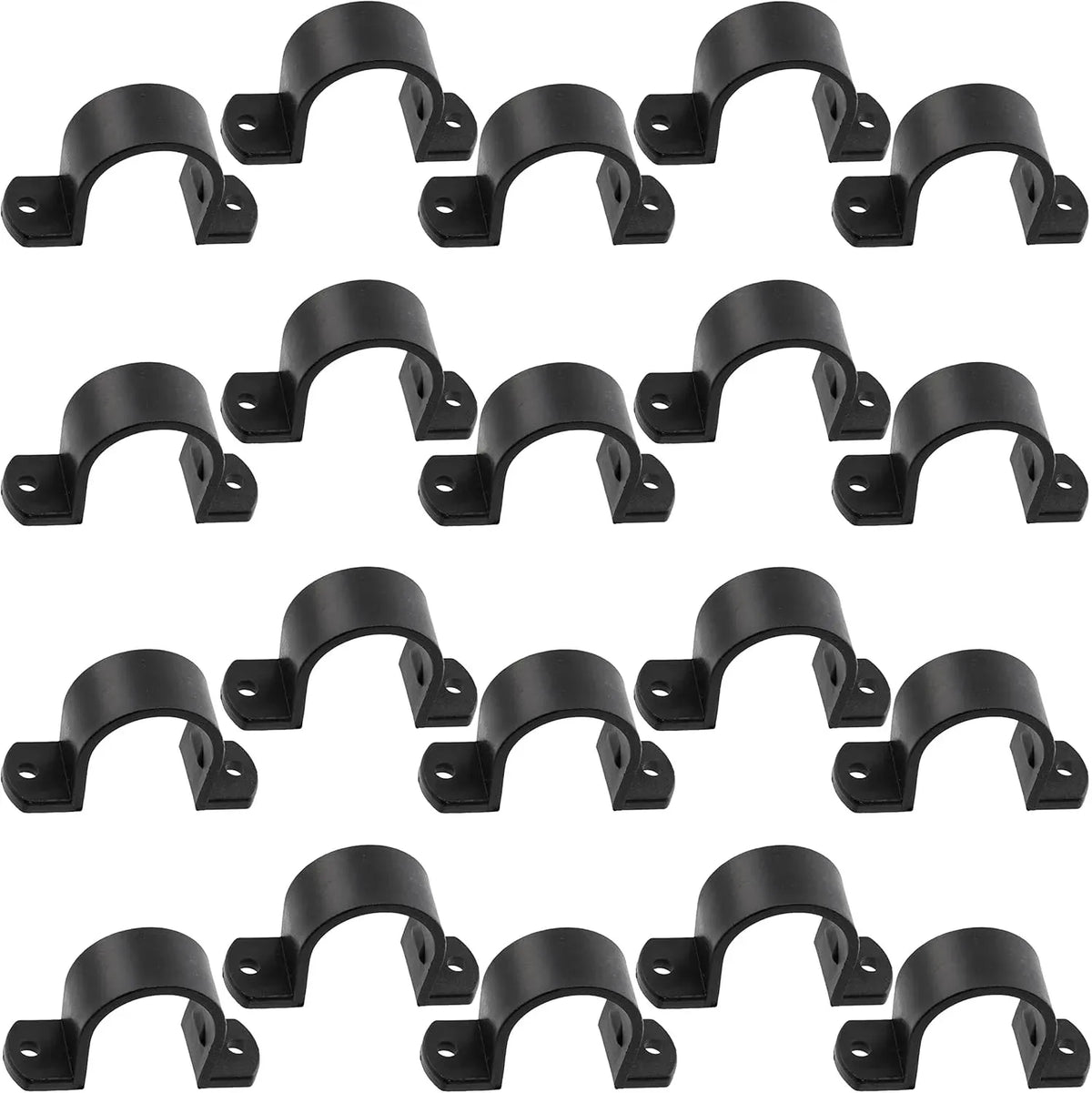 Attache pour tube rond D25mm - Lot de 20 Colliers de fixation en U Plastic - SQES