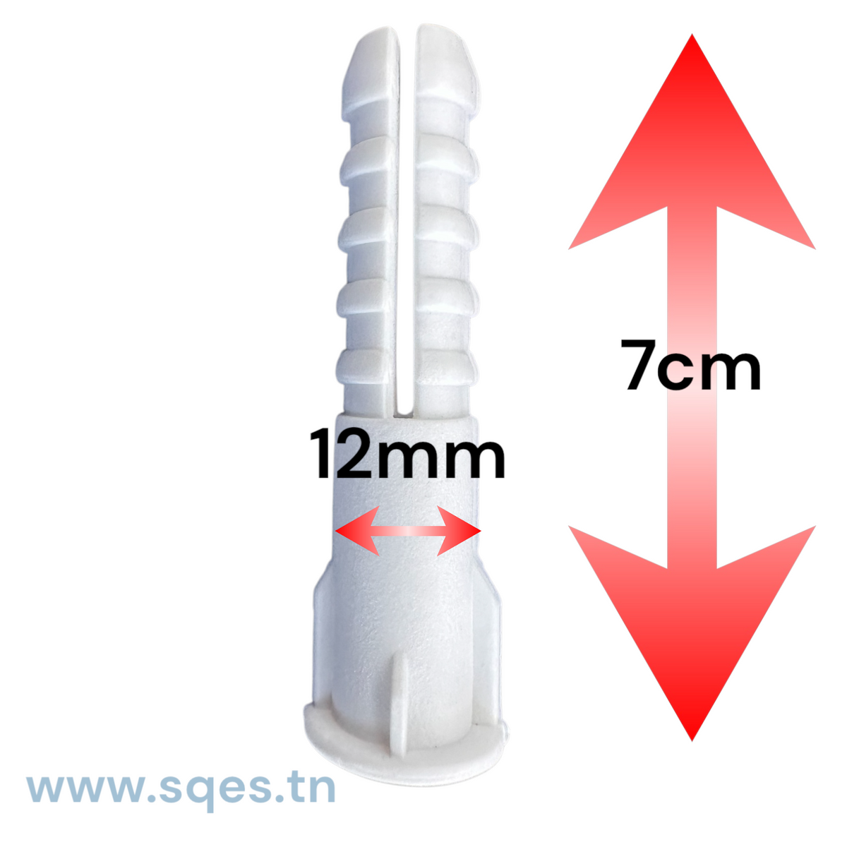 Cheville Plastique en PEHD – Résistance Maximale pour Fixations Solides 12mm