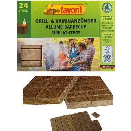 Allumeur en bois pour barbecue - 24p - Favorit - SQES