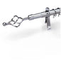 Tringle Extensible pour Rideau en Acier – Ø25 mm - Chrome - SQES