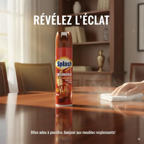 Dépoussiérant & Nettoyant Cirant Meubles Bois - Splush