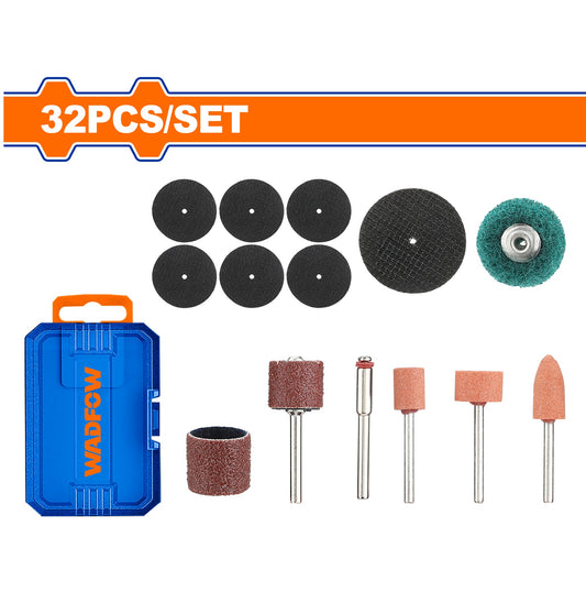 Kit Accessoires Mini Meuleuse WADFOW 32 Pièces - Ponçage et Meulage