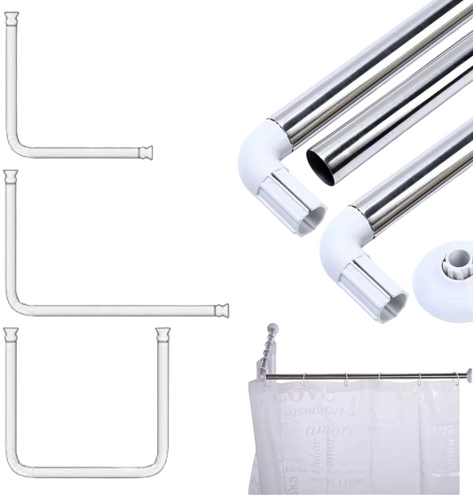 Barre de douche d'angle de  douche inox