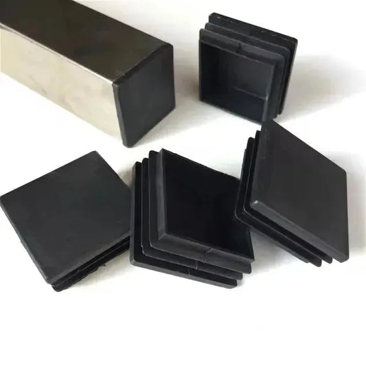 Embout Carré pour meuble - 20 bouchons tube 40mmx40mm NOIR - SQES