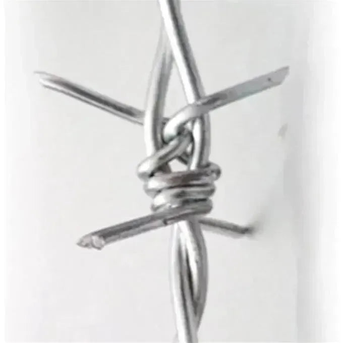 Fil Barbelé Galvanise Haute Protection Fil De Fer Barbelé, Clôture en Fil Galvanisé, Clôture en Fil De Fer Barbelé - 200m - SQES