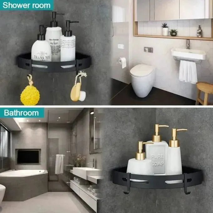 Etagère de Rangement pour salle de bain - 2pcs - Etagère d'angle - SQES