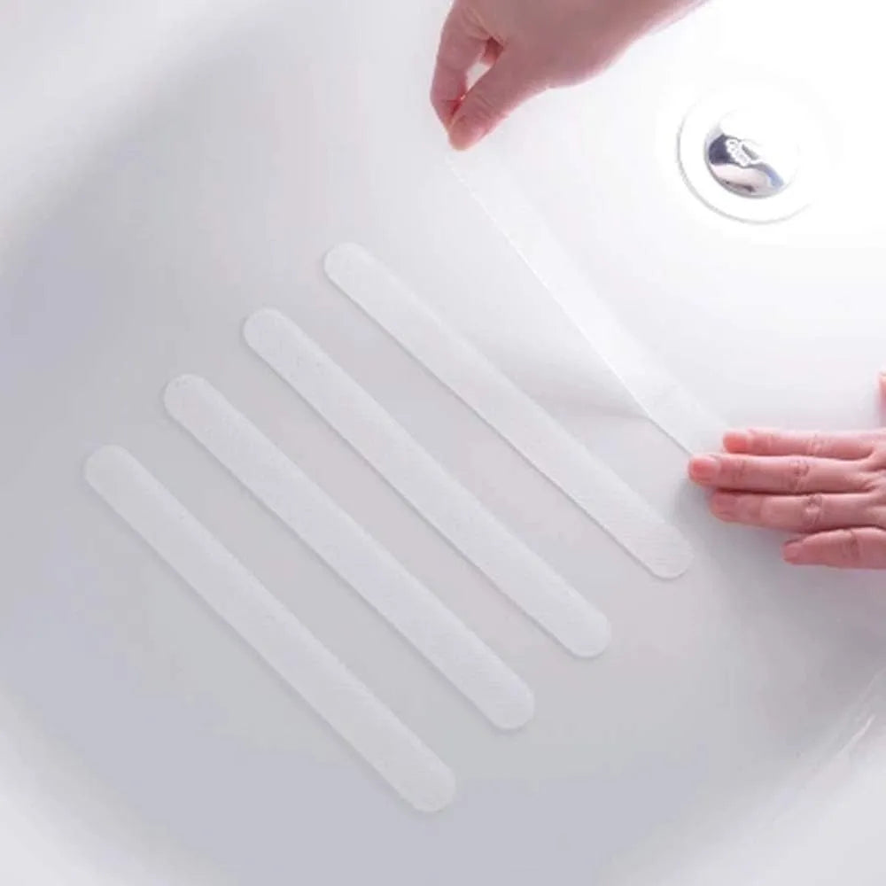 BOSSTAPE Kit bande Antidérapante adhésif Transparent pour sol de douche (10pcs 19mmx20cm) - SQES