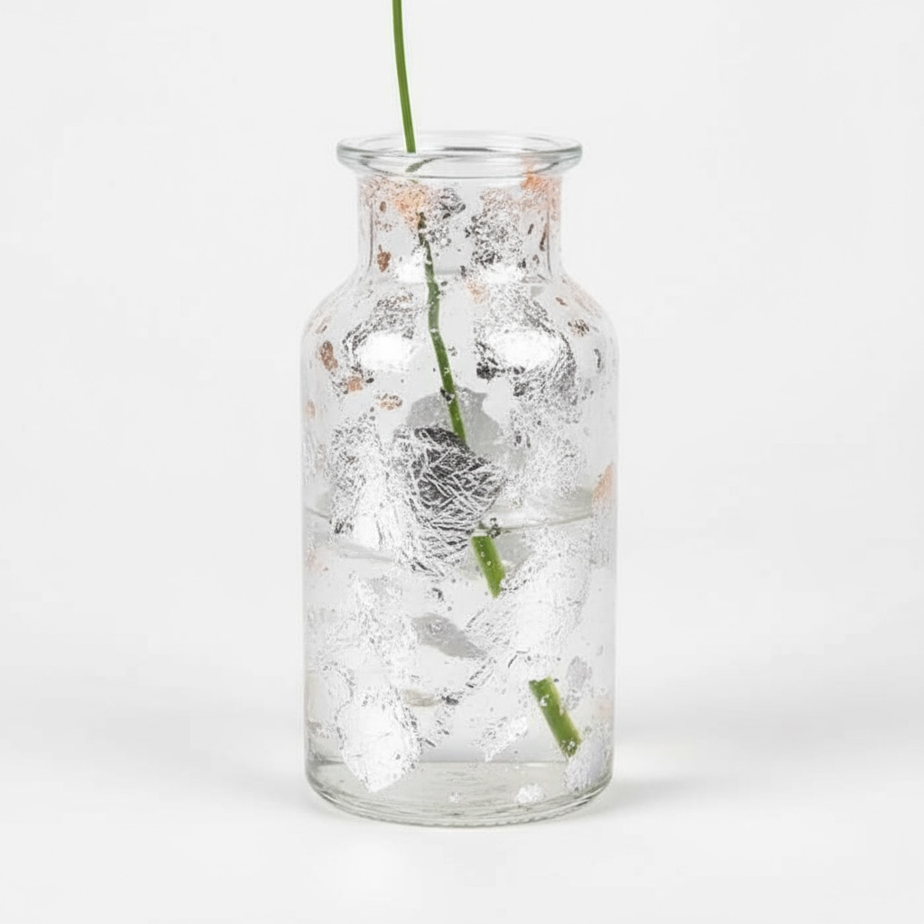 Flocons de Feuilles d'Argent pour Artisanat, Peinture et Décoration Ongles