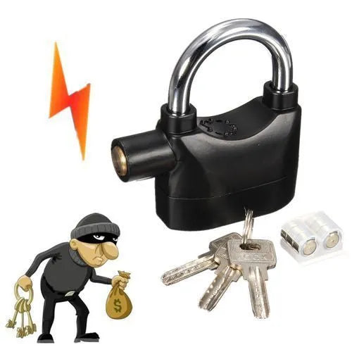 Cadenas alarme anti vol 110 dB, 9,8 x 7,1 x 3,35 cm, noir - SQES