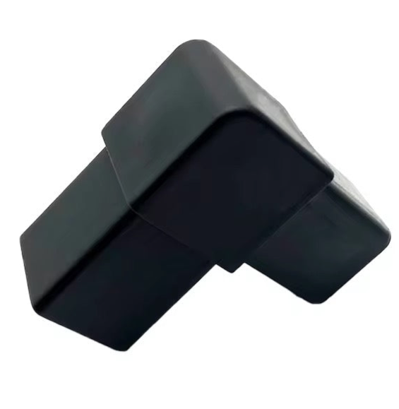 Connecteur de tube carrée 25mm 2 voies Noir - Lot 12pcs - SQES