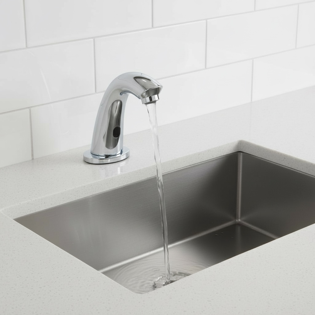 Mélangeur Lavabo Mono Trou à Infrarouge Automatique Chromé