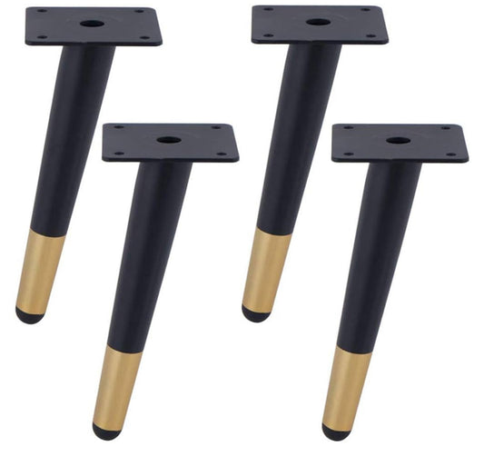 Pied de meuble en metal SABOT NOIR/DORE H180mm (4pcs) - SQES