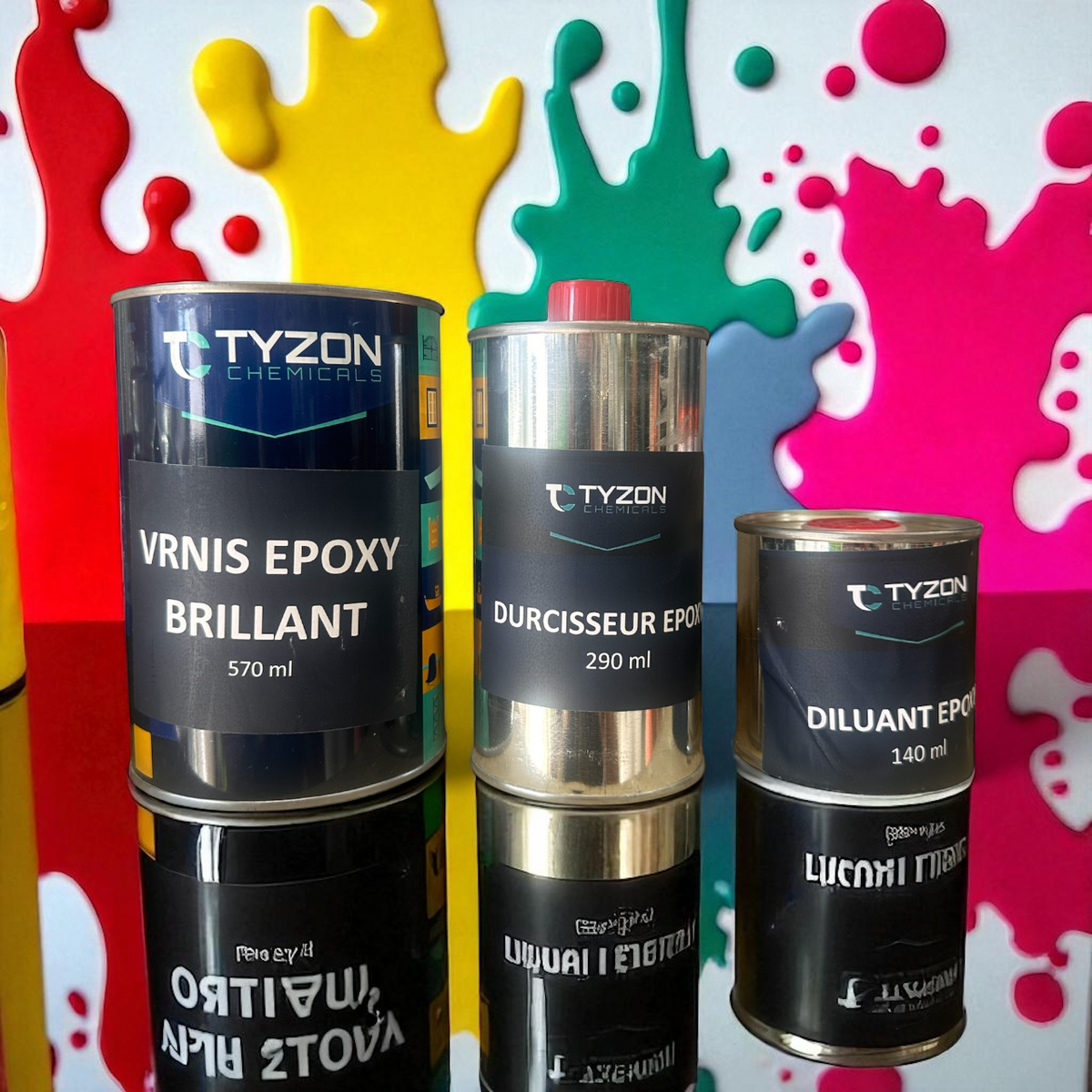 TYZON Kit Vernis Époxy Brillant 1L