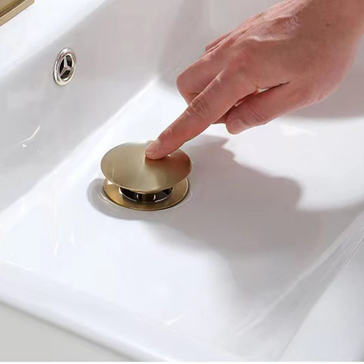 Vidage Lavabo Clic Clac Doré avec Trop-Plein 2040F Fabia