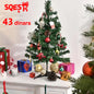 Arbre de Noël Lumineux 60cm avec Lot 12 pcs accessoires Décoration