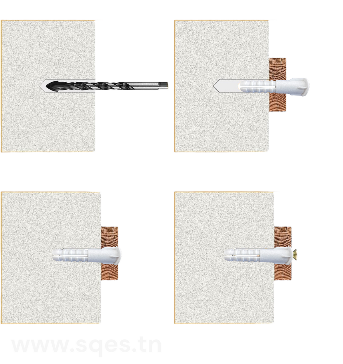 Cheville Plastique en PEHD – Résistance Maximale pour Fixations Solides 8mm