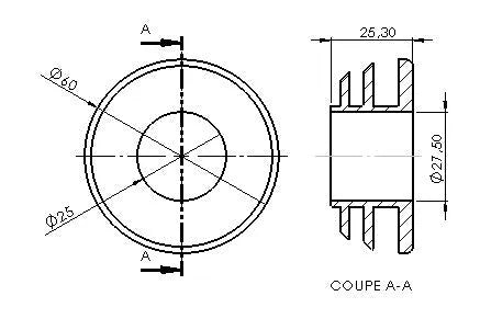 Embout pour tube Rond - 10 bouchons 60mm NOIR - SQES