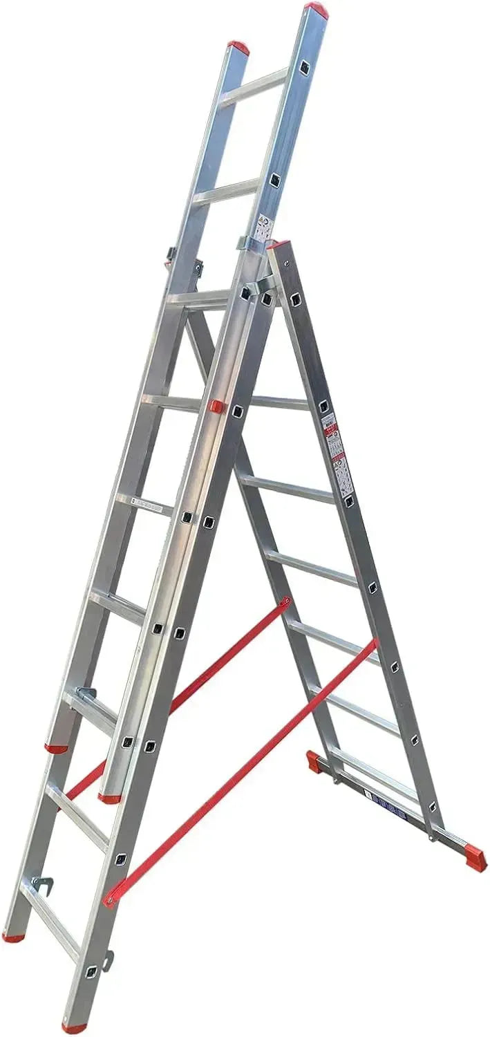 Échelle Transformable 3 Plans en Aluminium – 2.5M x 2.5M x 2.5M / 6M - SQES