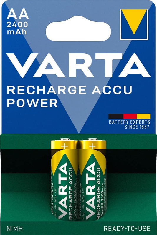 VARTA Pile Rechargeable LR6 2400 mAh BP2 - Pack de 2