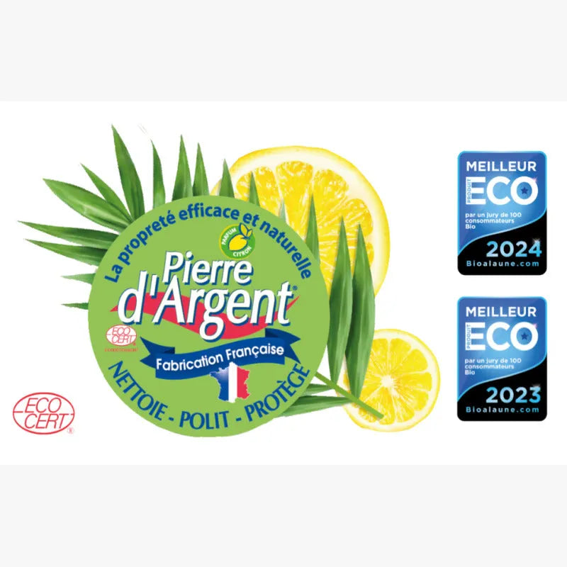 Pierre d'argent - Nettoyant universel - Détergent 100 % Naturel - 300 gr - SQES