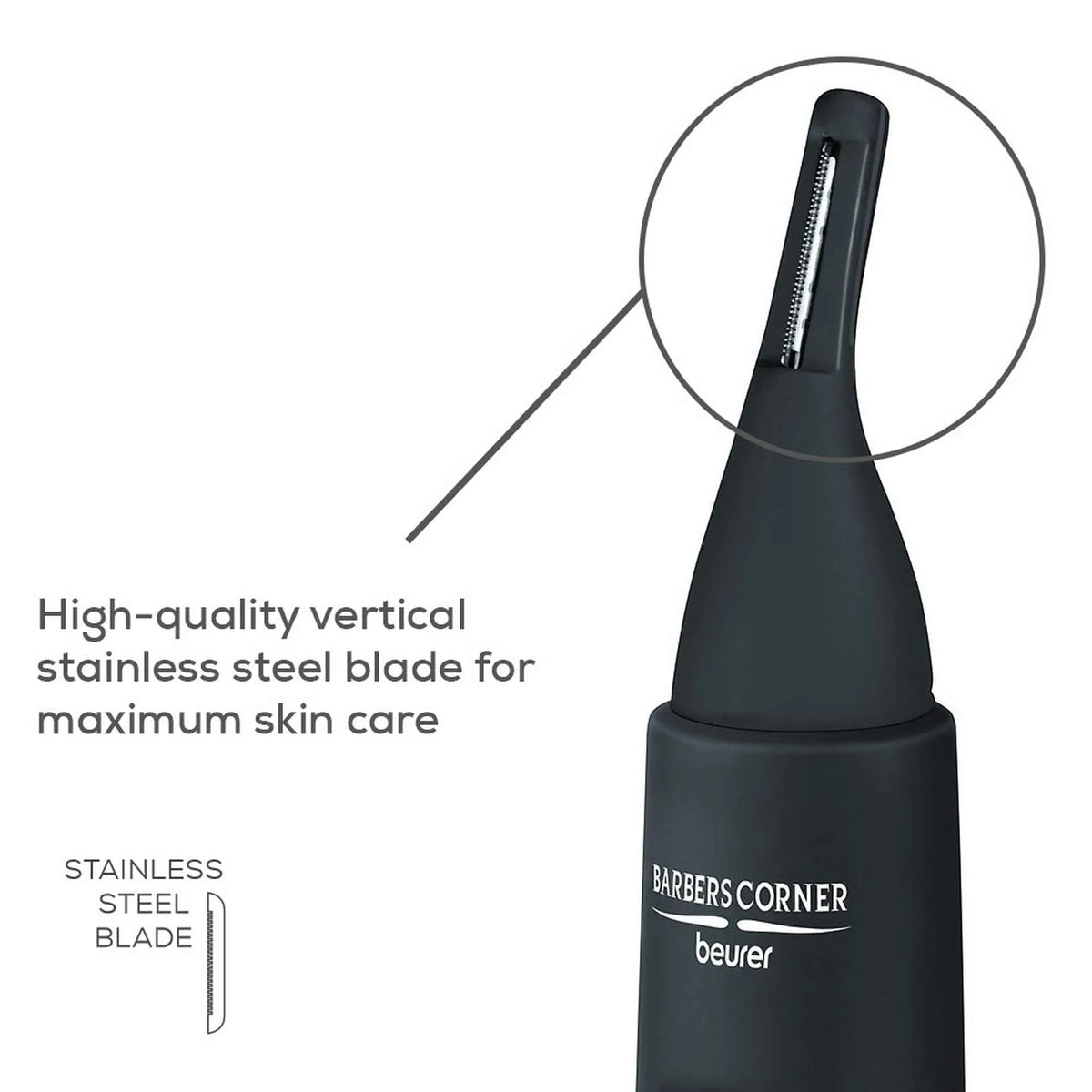 Tondeuse de précision nez & oreille en acier inoxydable - SQES