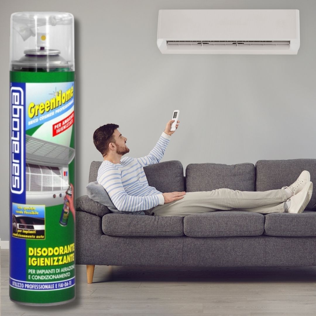 Purificateur air voiture 400ml – Spray désodorisant et antibactérien climatisation SARATOGA