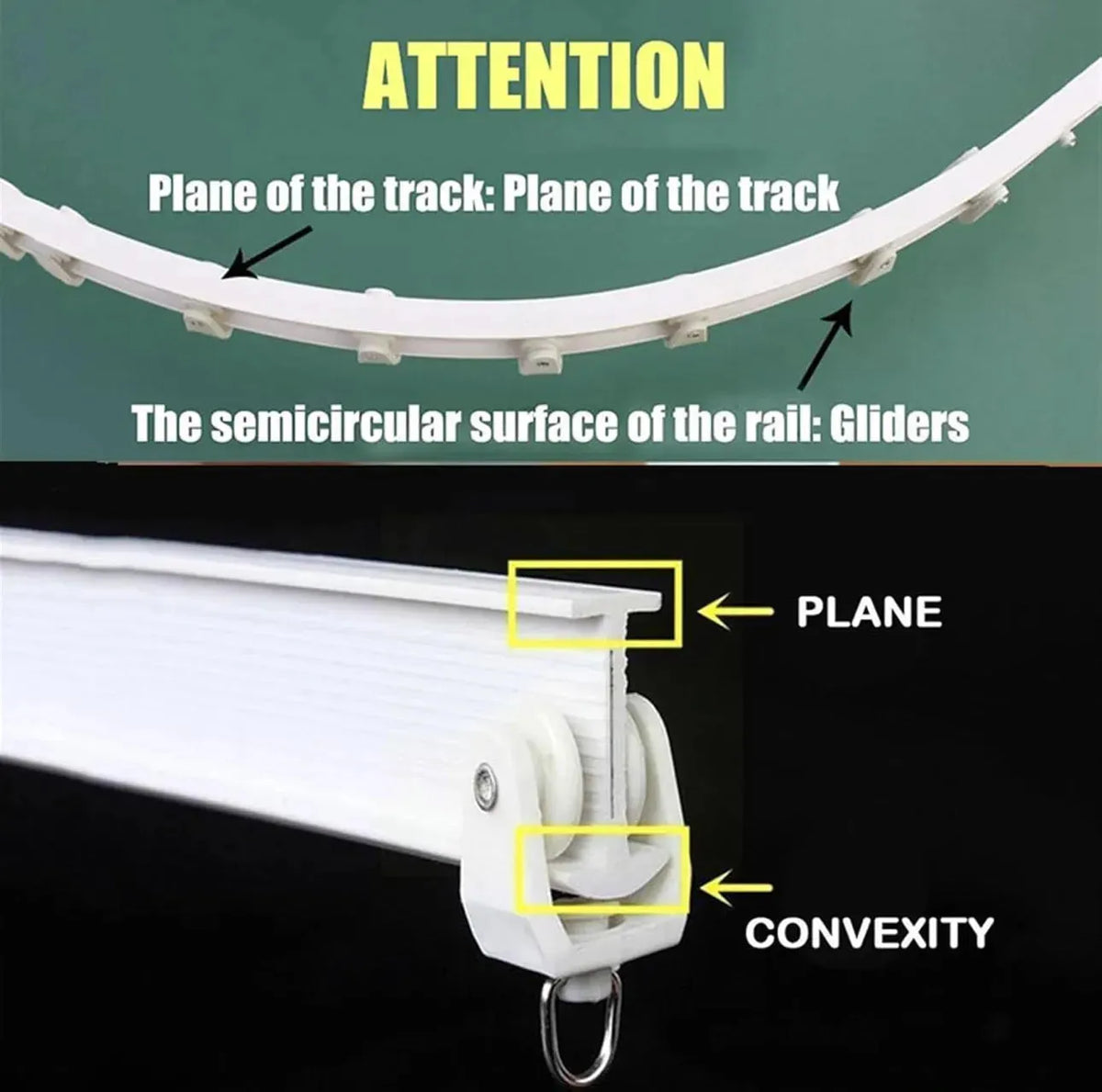 Rail rideau flexible et pliable à fixation plafond - 5m - SQES
