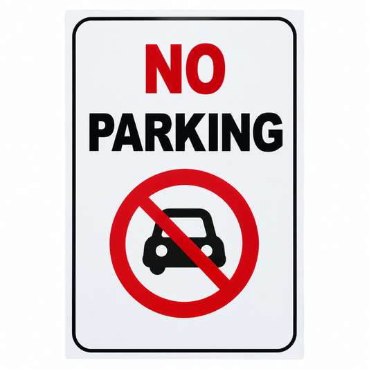 Plaque adhésive NO PARKING – 30 × 20 cm